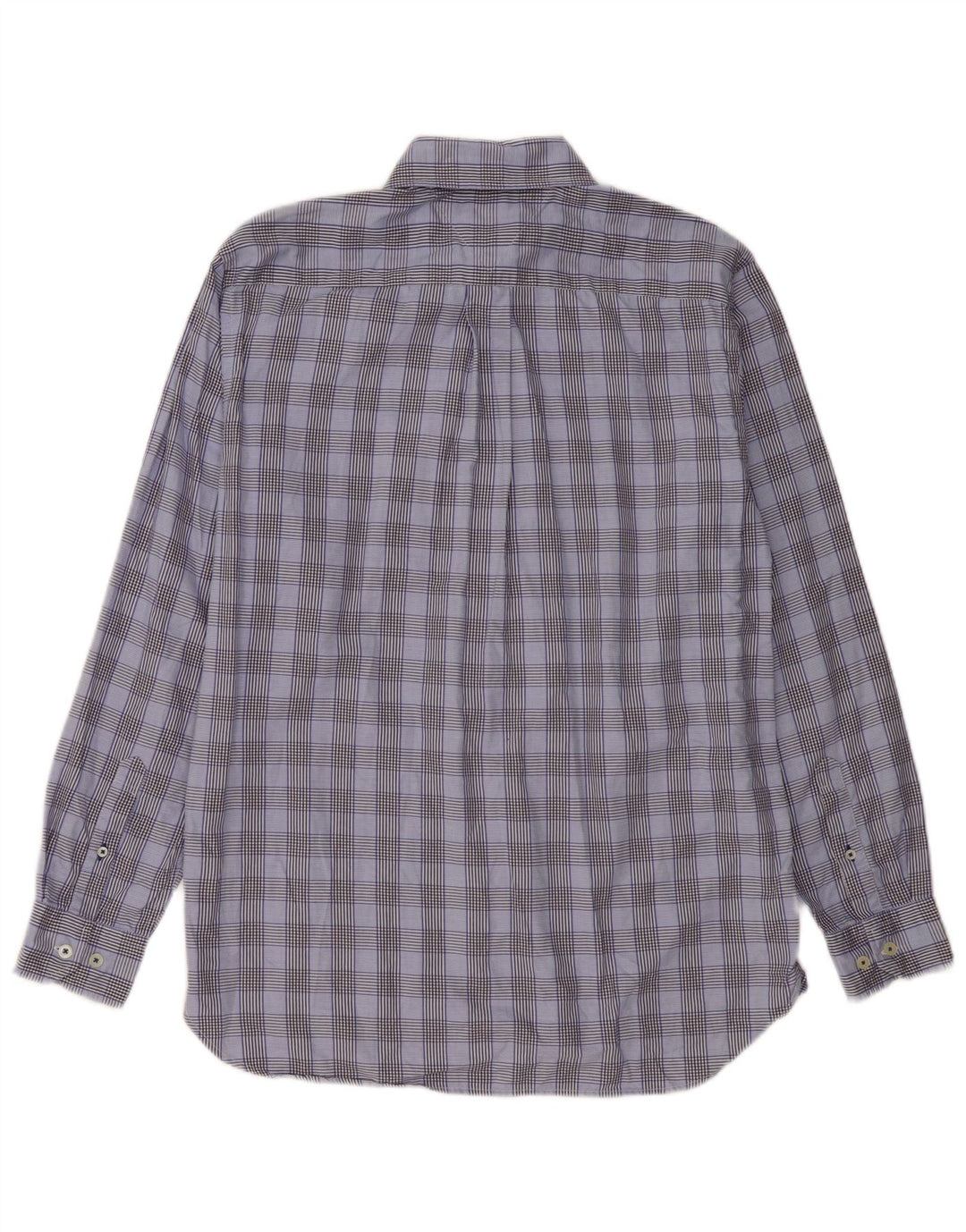 TOMMY HILFIGER Camisa de hombre de algodón a cuadros azul medio