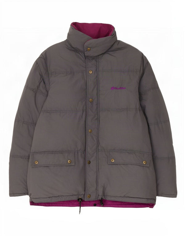 Lotto Chaqueta acolchada reversible con capucha para hombre UK 42 XL Poliéster gris