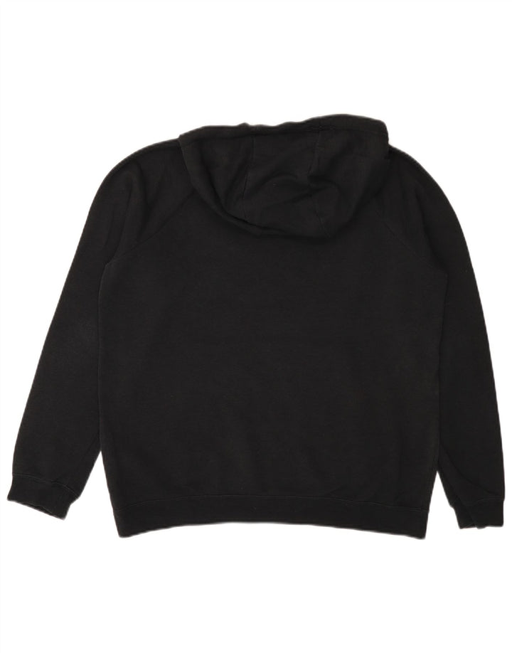 NIKE Sudadera con capucha gráfica para hombre, jersey de algodón negro mediano
