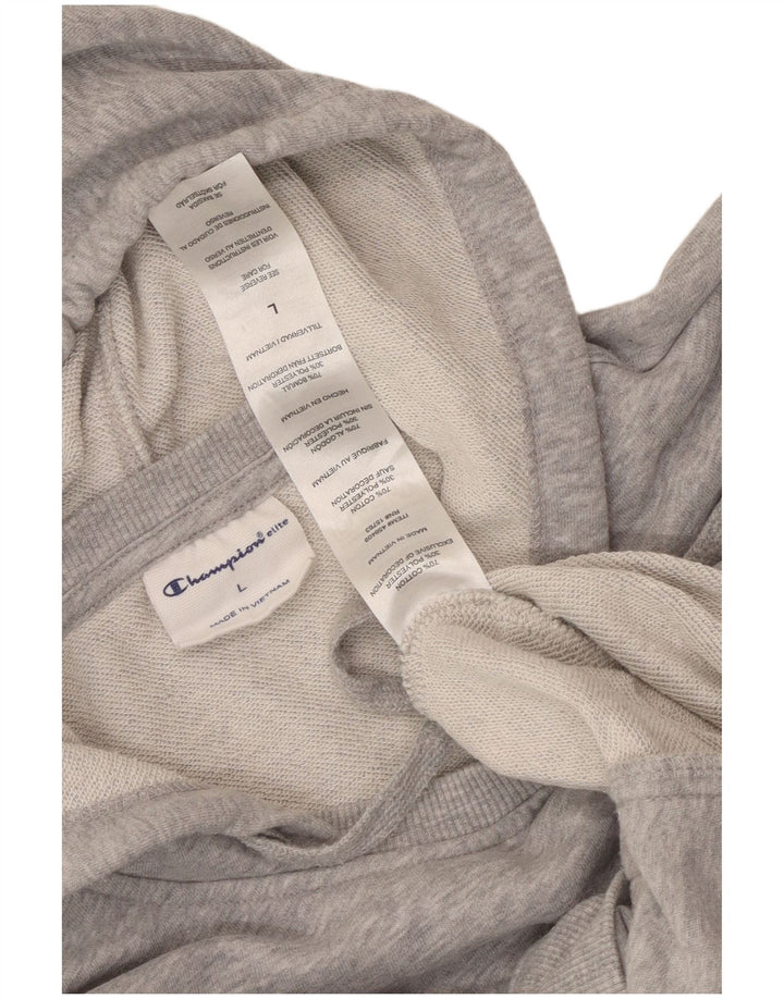 CHAMPION Jersey con capucha Elite para mujer Reino Unido 16 Algodón moteado gris grande