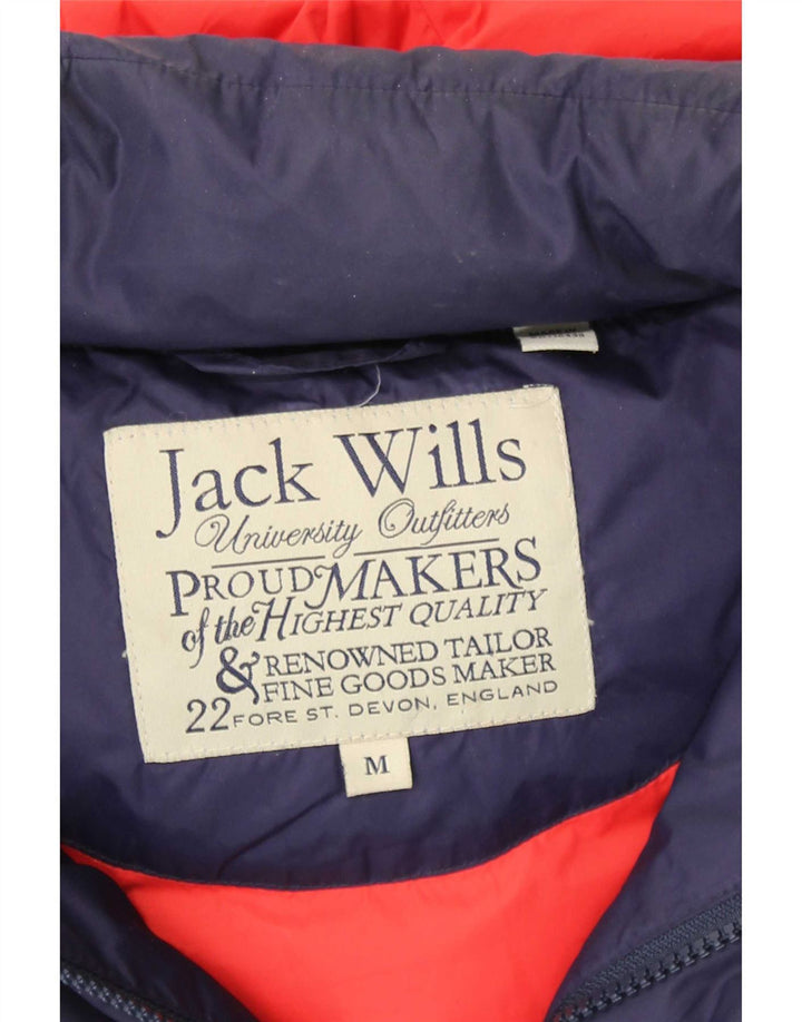 Jack Wills Chaleco acolchado con capucha para hombre UK 38 Medium Azul marino Poliéster