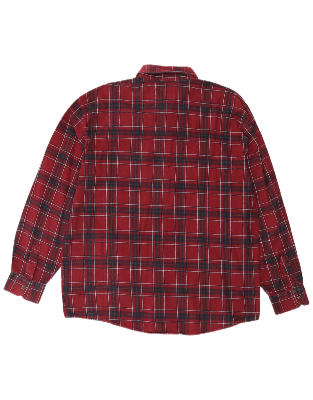 EUROPEAN PROJECT Camisa de franela para hombre XL Algodón a cuadros burdeos