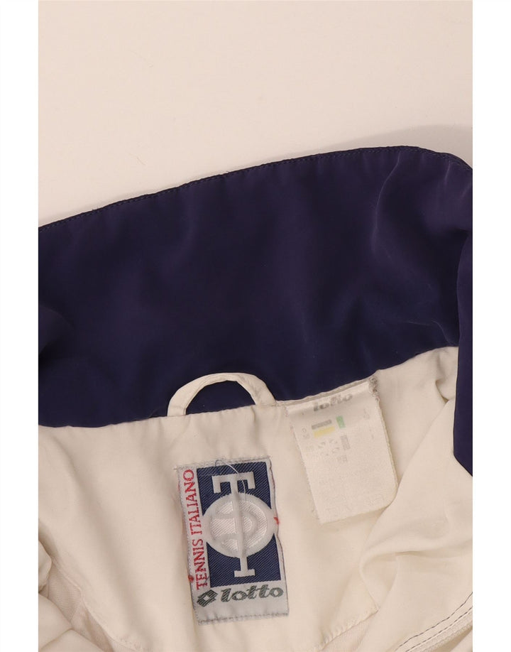 LOTTO Chaqueta de chándal para hombre IT 50 Medium White Colorblock