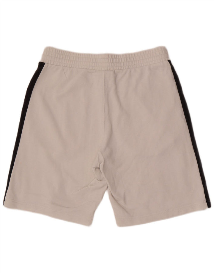 Champion Shorts deportivos para hombre de algodón color block blanco pequeño
