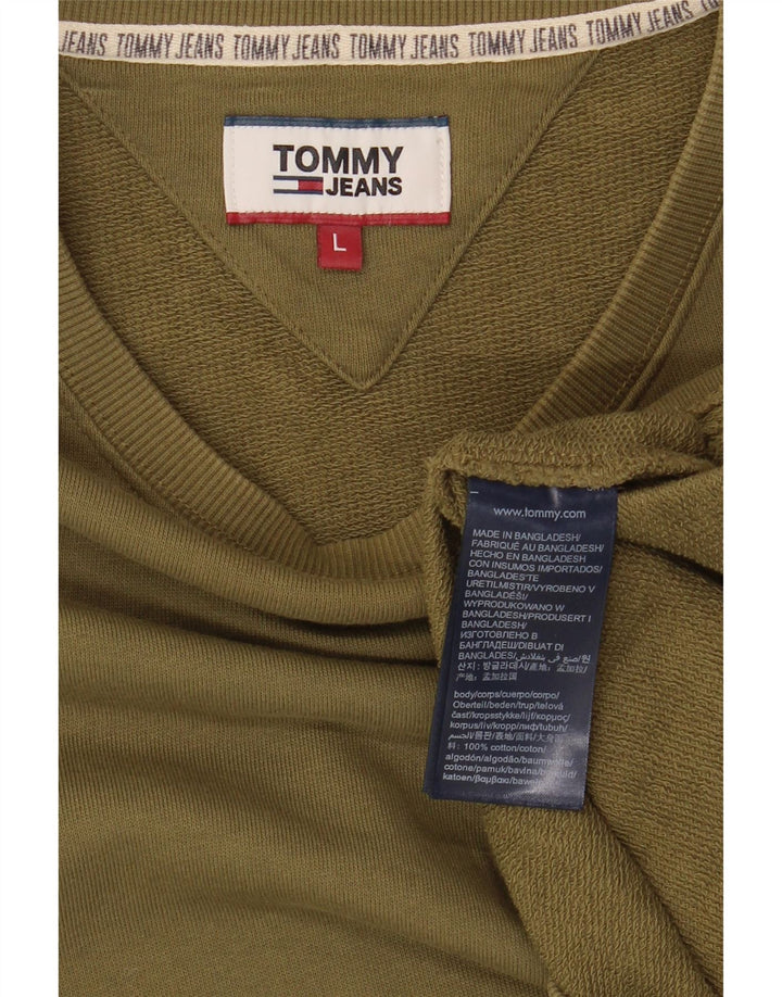 Tommy Hilfiger Sudadera con Capucha para Hombre Jumper Large Khaki Cotton