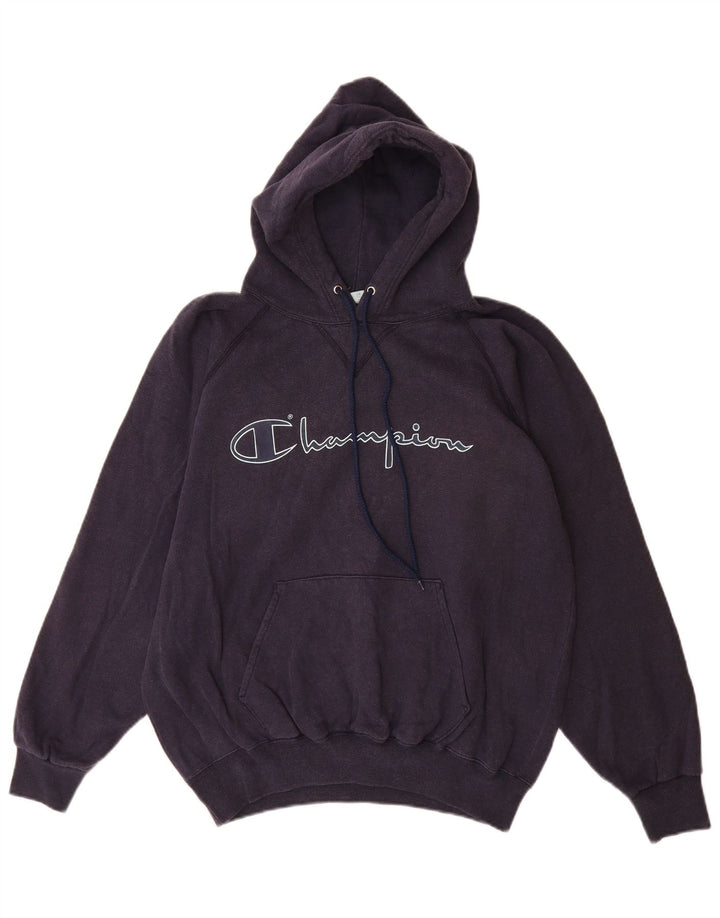 Champion Sudadera Con Capucha Gráfica Para Hombre Jersey De Algodón Azul Marino Mediano