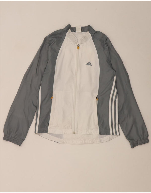 Adidas - Chaqueta de chándal para mujer, talla 40, color gris pequeño