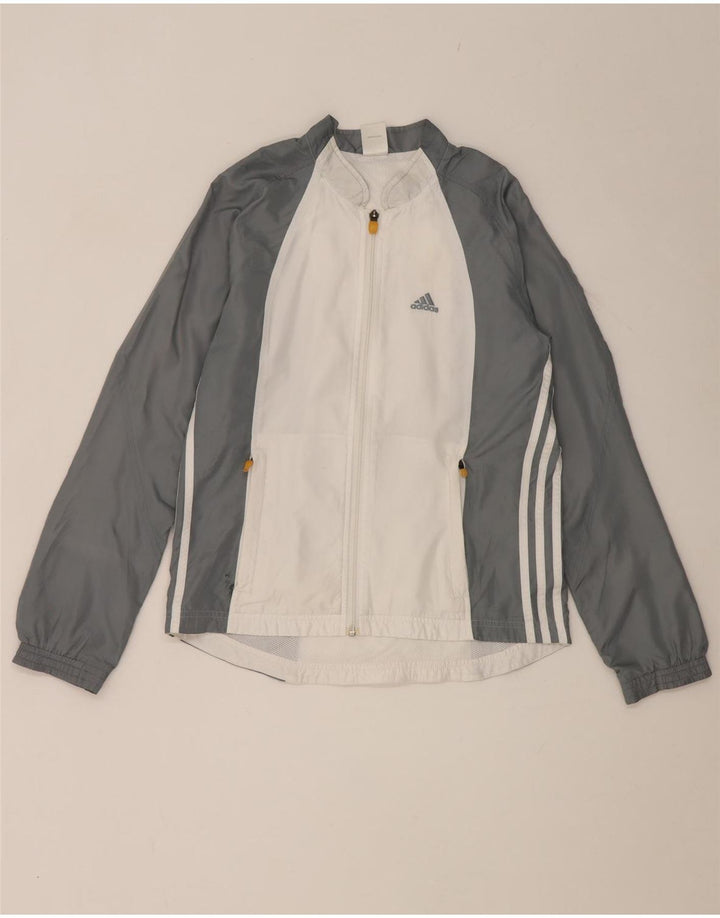 Adidas - Chaqueta de chándal para mujer, talla 40, color gris pequeño