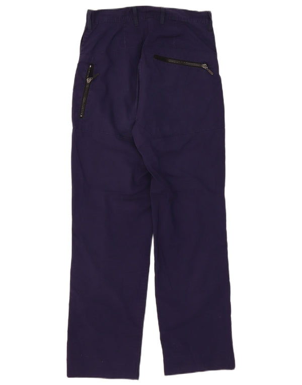 Pantalón cargo recto de cintura alta para mujer Rohan W28 L28 Poliéster azul marino