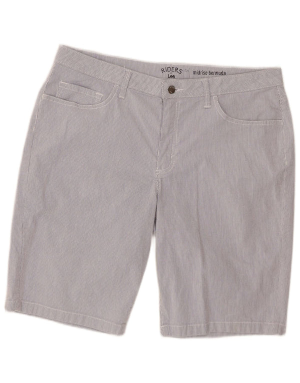 Lee Bermudas Riders Mid Rise para mujer US 16 2XL W36 azul Pinstripe