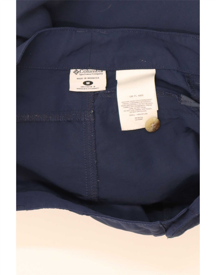 Columbia Shorts Cargo Mujer Medium W32 Nylon Azul Marino