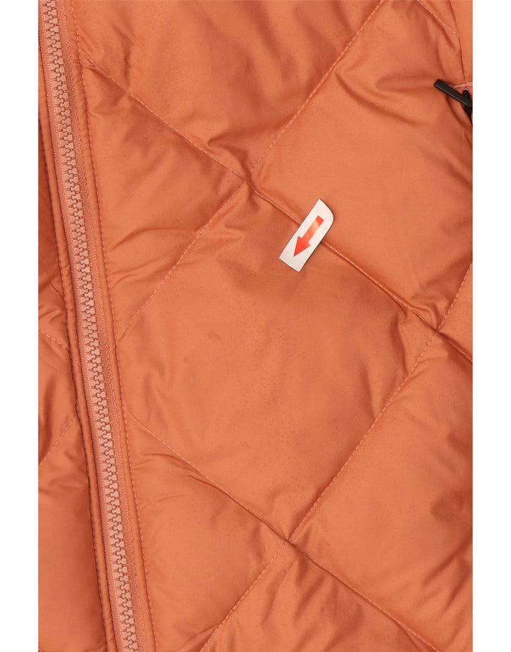 Columbia Abrigo acolchado con capucha para mujer UK 44 Poliéster naranja medio