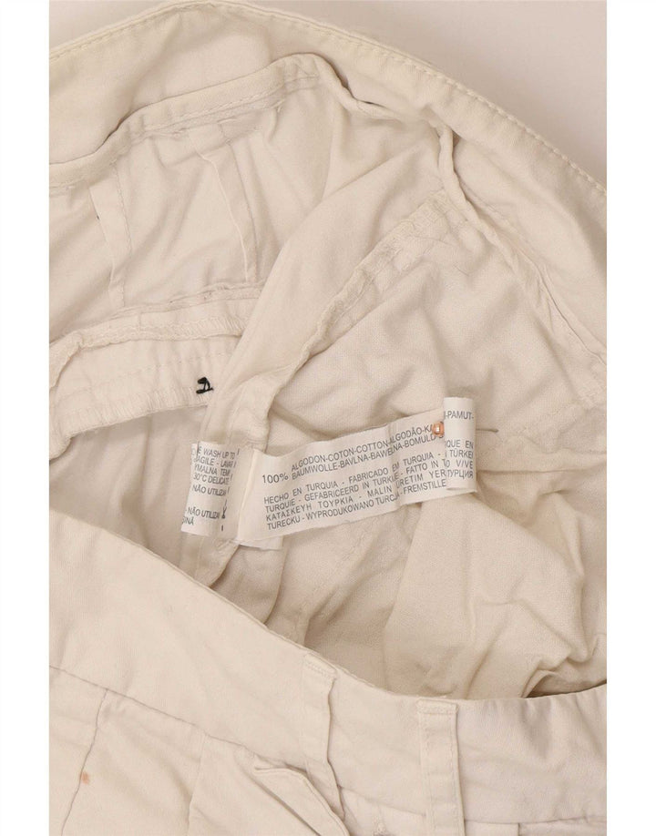 Zara Mujer Pantalón Chino Slim Medium W32 L30 Algodón Blanco