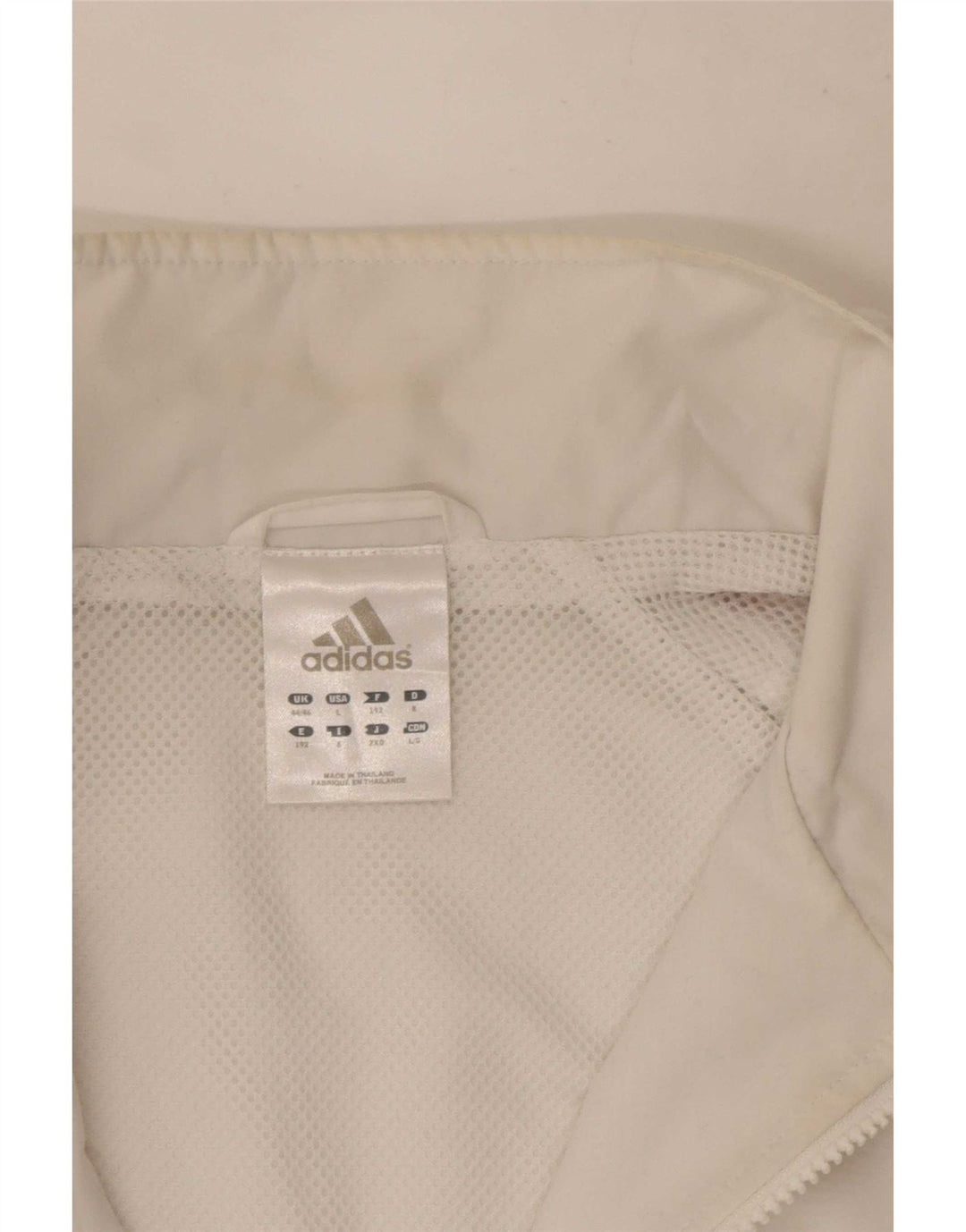 Adidas - Chaqueta de chándal para hombre, talla 44/46, poliéster, color blanco