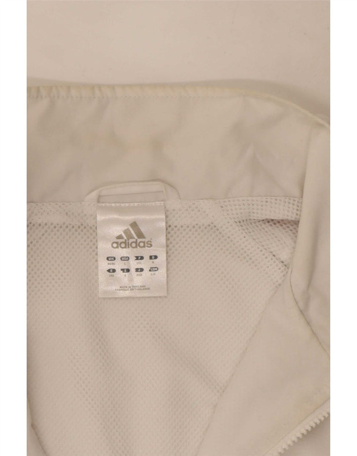 Adidas - Chaqueta de chándal para hombre, talla 44/46, poliéster, color blanco
