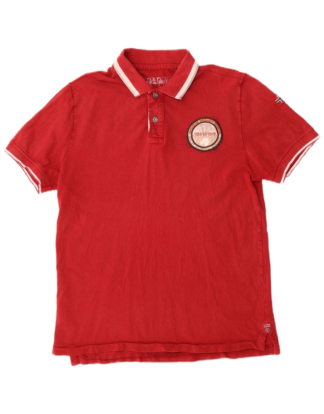 NAPAPIJRI Polo Geographic Hombre Rojo Mediano