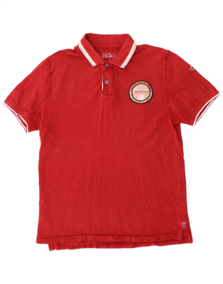 NAPAPIJRI Polo Geographic Hombre Rojo Mediano