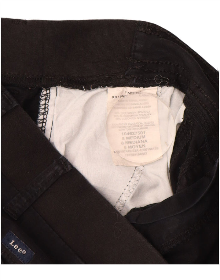 Lee Pantalones cortos cargo de talle medio para mujer, ajuste relajado, talla 8, mediana, W30, algodón negro