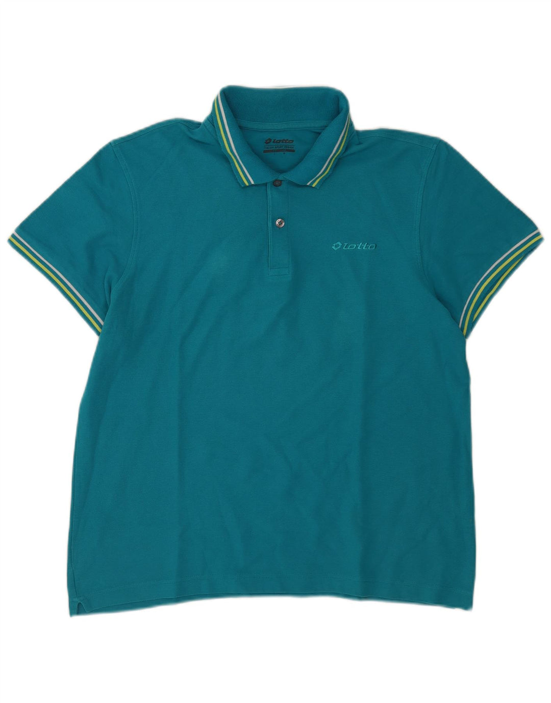 Polo Lotto Hombre Grande A Rayas Azules
