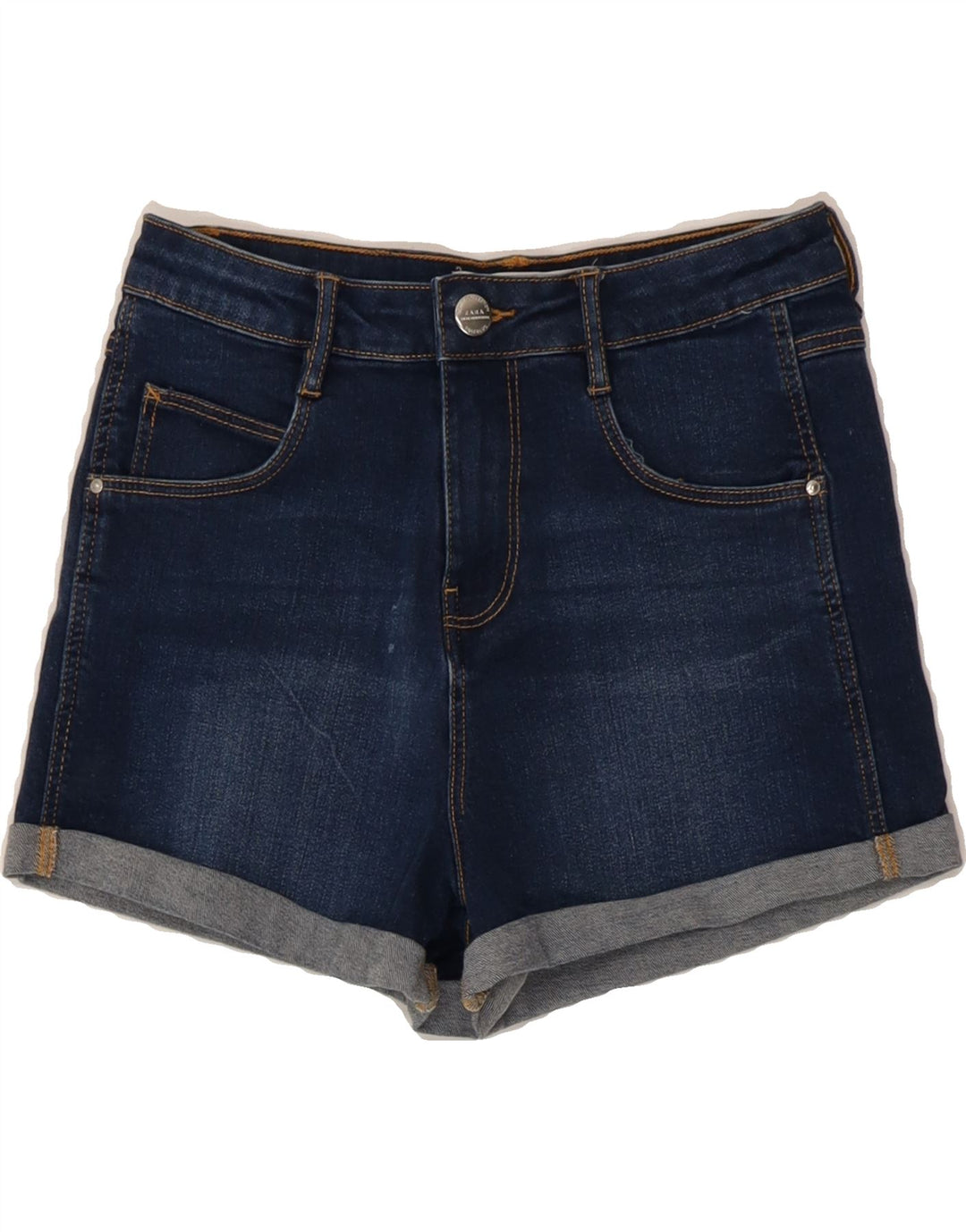 ZARA Womens Denim Shorts EU 34 2XS W24 Blue Vintage Zara and Second-Hand Zara from Messina Hembry 