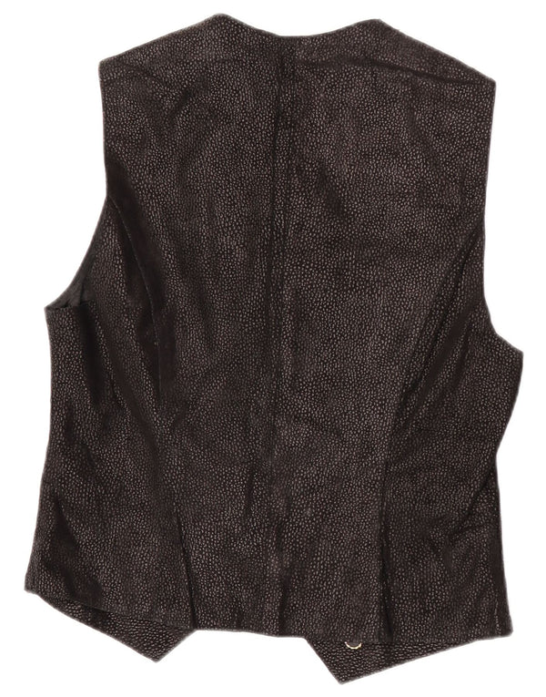 Vintage mujer chaleco Reino Unido 14 medio negro