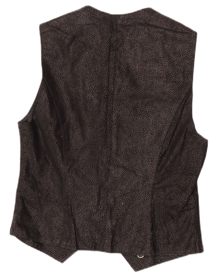 Vintage mujer chaleco Reino Unido 14 medio negro