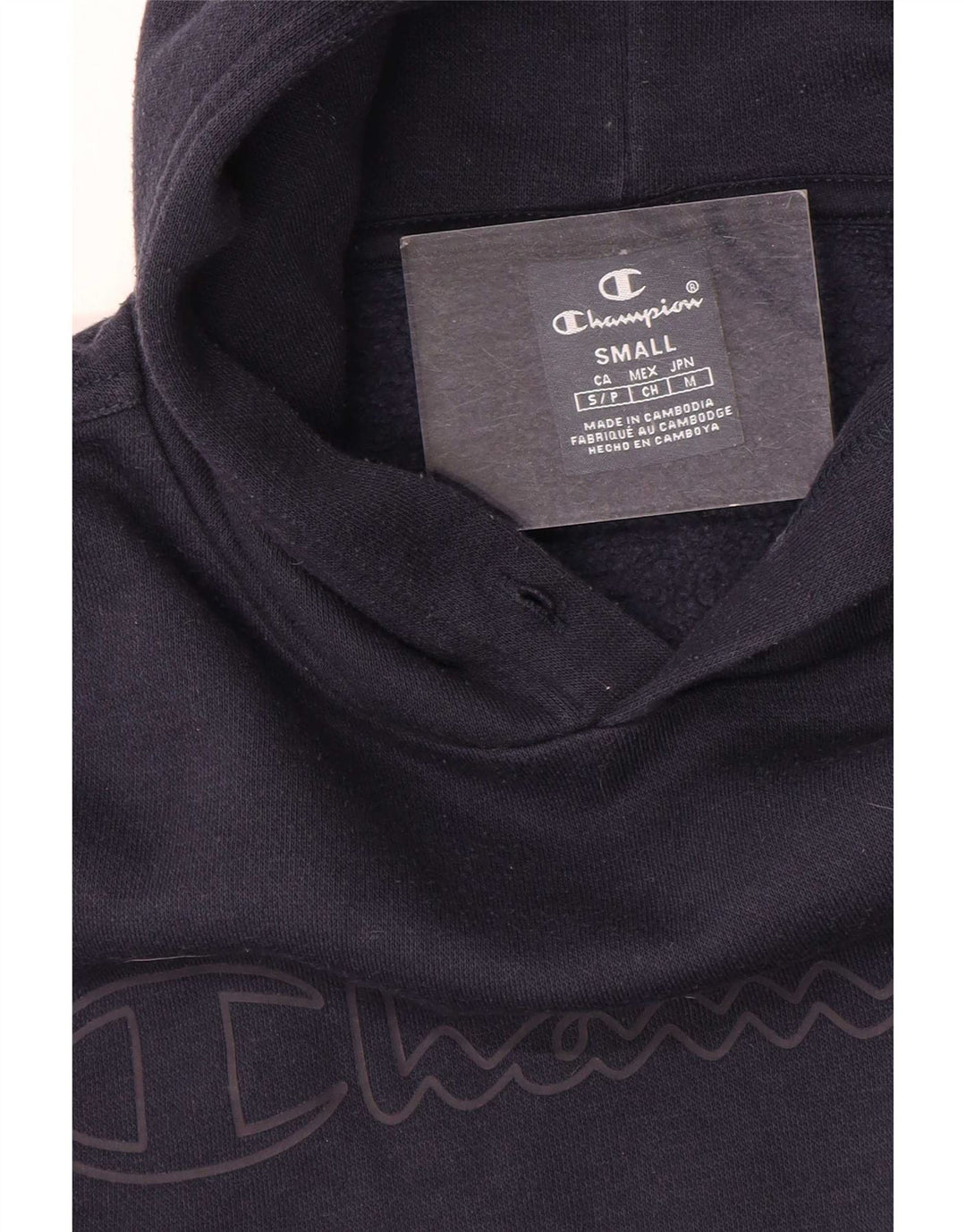 Champion Sudadera Con Capucha Gráfica Para Hombre Jersey Pequeño Azul Marino