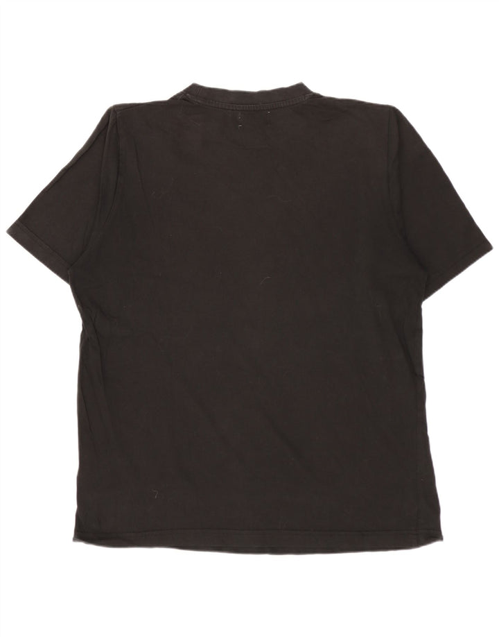 KAPPA Camiseta gráfica para hombre Top Small Black Cotton