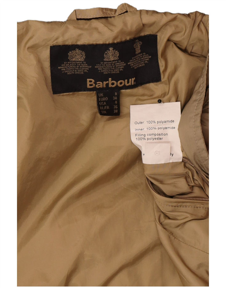 Barbour Chaqueta acolchada para mujer UK 8 Small Beige Poliamida