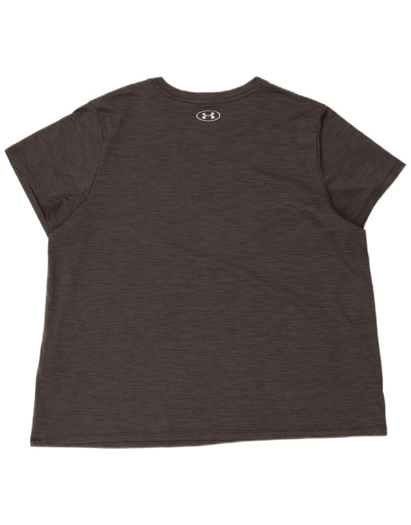 Camiseta Under Armour Hombre Top XL Poliéster moteado gris