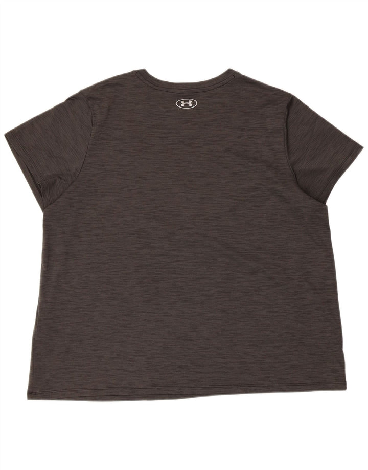Camiseta Under Armour Hombre Top XL Poliéster moteado gris