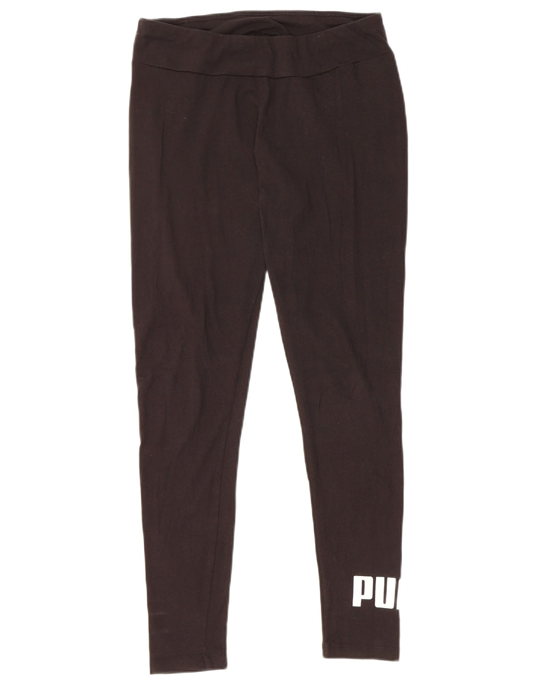 PUMA Womens Graphic Leggings UK 14 Medium Black Cotton