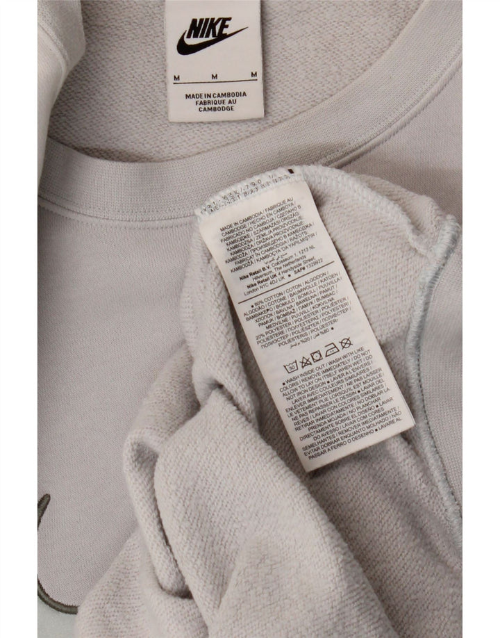 Nike - Sudadera gráfica para mujer, talla 40, algodón gris medio
