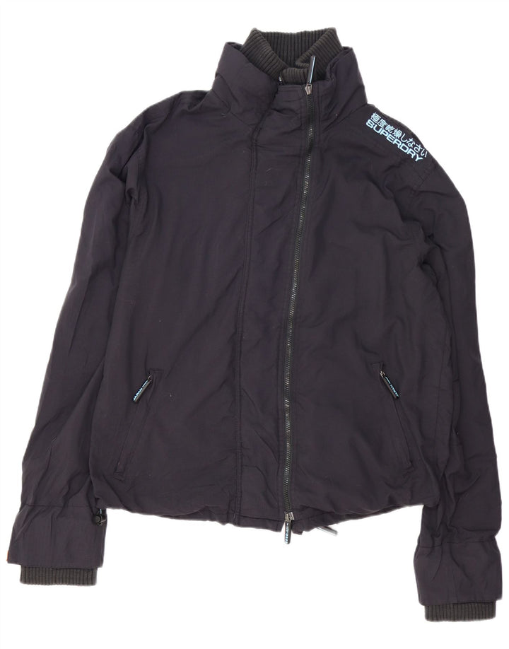 Superdry Chaqueta impermeable gráfica para mujer ES 40 2XL Poliéster azul marino