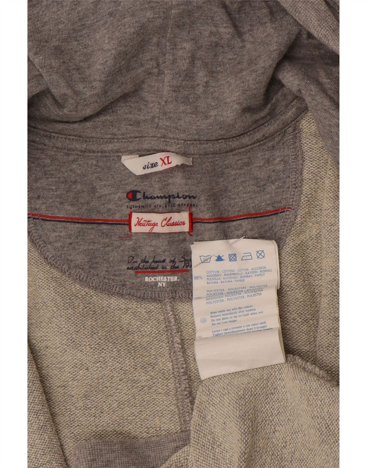 CHAMPION Suéter con capucha y cremallera Heritage Classics para mujer UK 18 XL Gris