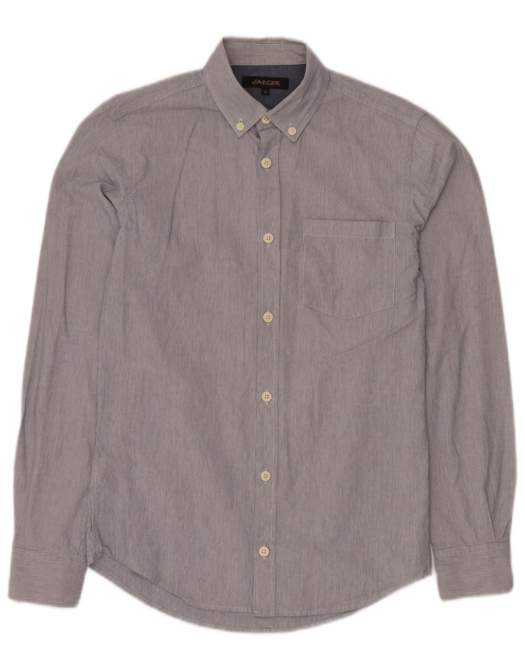 Camisa JAEGER para hombre XS Algodón a rayas azul marino