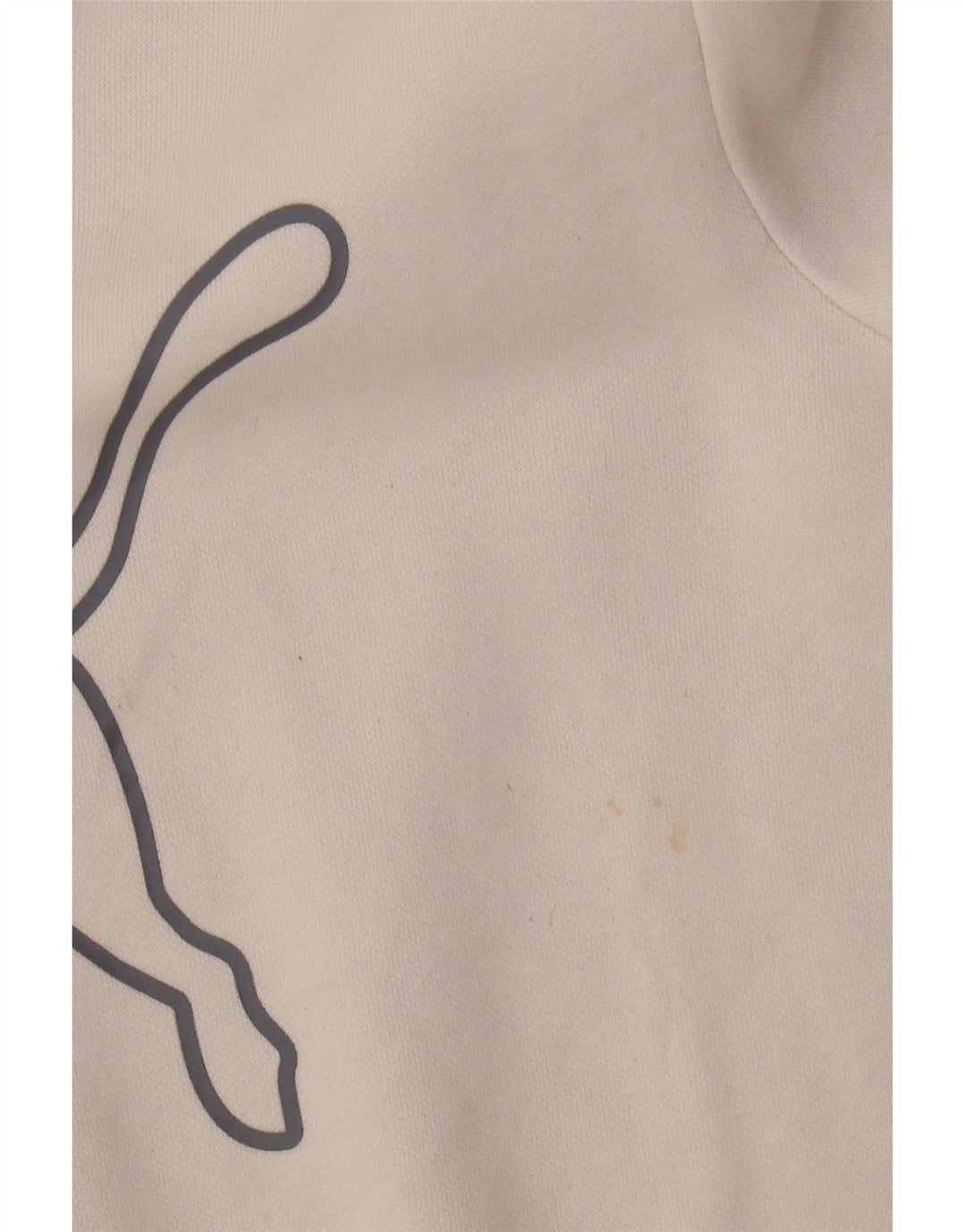 Puma - Sudadera gráfica para mujer, talla 40, tamaño mediano, algodón blanco