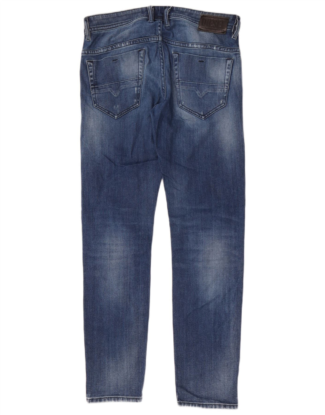 Diesel Hombre Vaqueros Slim Desgastados W30 L32 Algodón Azul