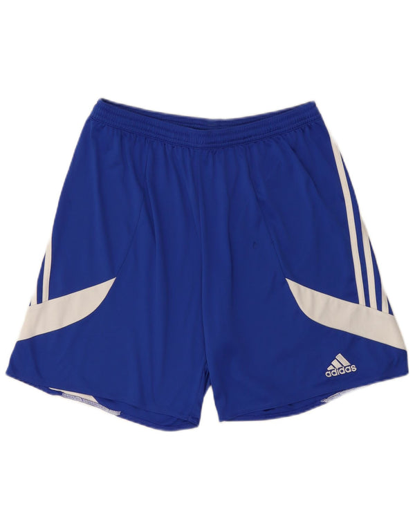 Adidas Mens Climalite Sport Shorts Grande Azul Colorblock Poliéster