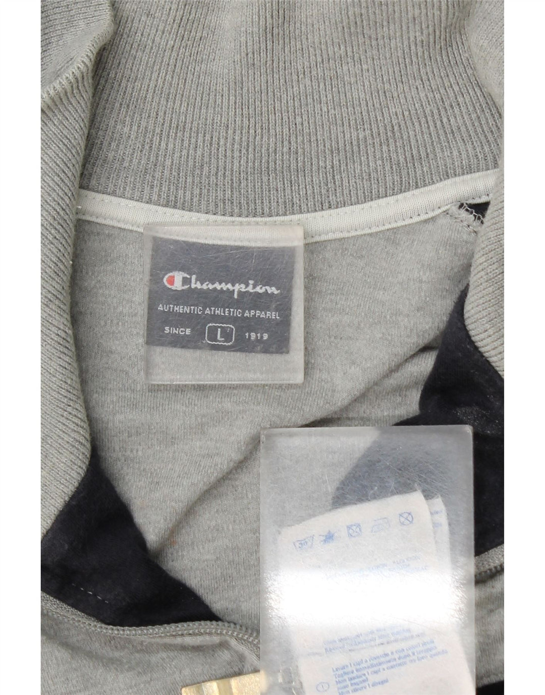 Champion Chaqueta De Chándal Para Hombre Grande Gris Colorblock Algodón