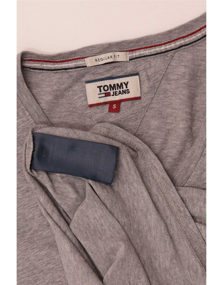 Tommy Hilfiger - Camiseta para hombre, talla pequeña, algodón gris