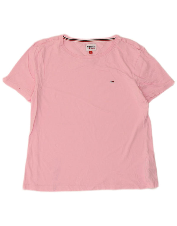Tommy Hilfiger Camiseta para mujer Top UK 10 Small Pink Cotton