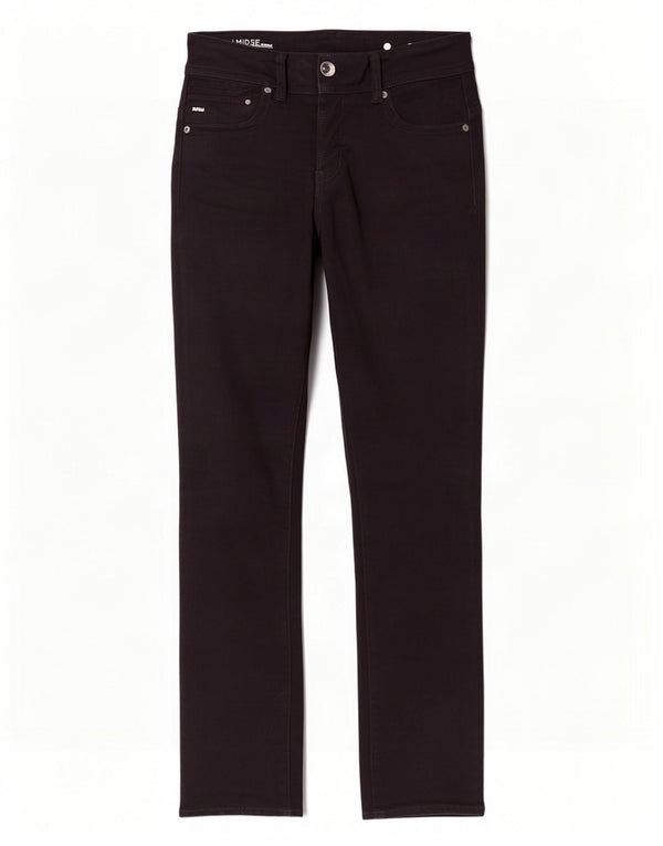 Vaqueros rectos Midge Saddle de mujer G-Star W28 L30 Algodón negro