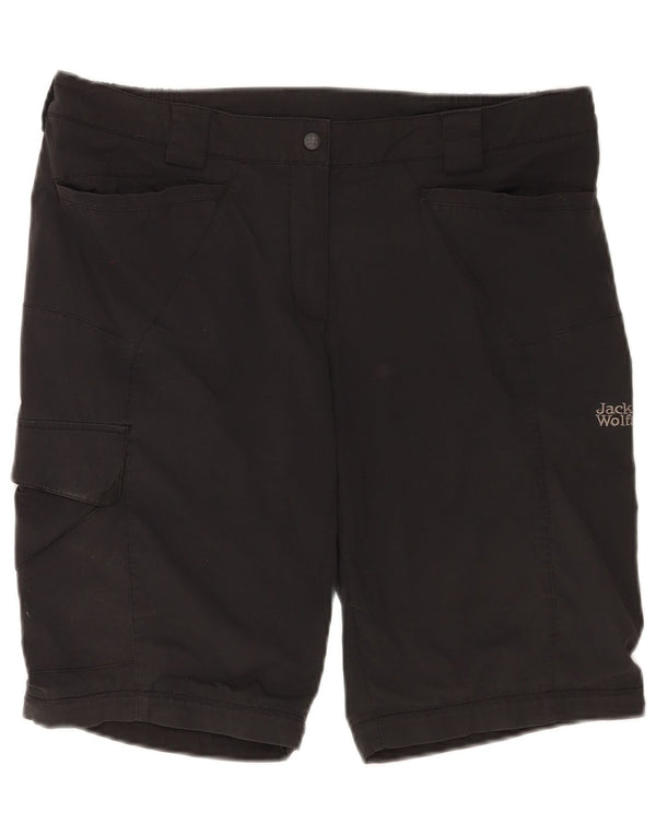 Jack Wolfskin Shorts Cargo para Mujer UK 12/14 Medium W34 Negro