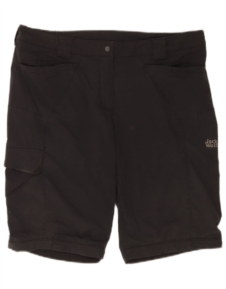 Jack Wolfskin Shorts Cargo para Mujer UK 12/14 Medium W34 Negro