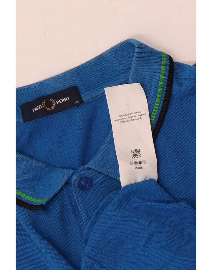 Fred Perry Polo Hombre XL Algodón A Rayas Azul
