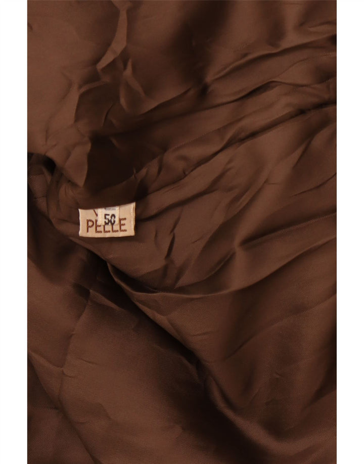 VINTAGE Chaqueta de cuero para hombre IT 50 Cuero marrón grande