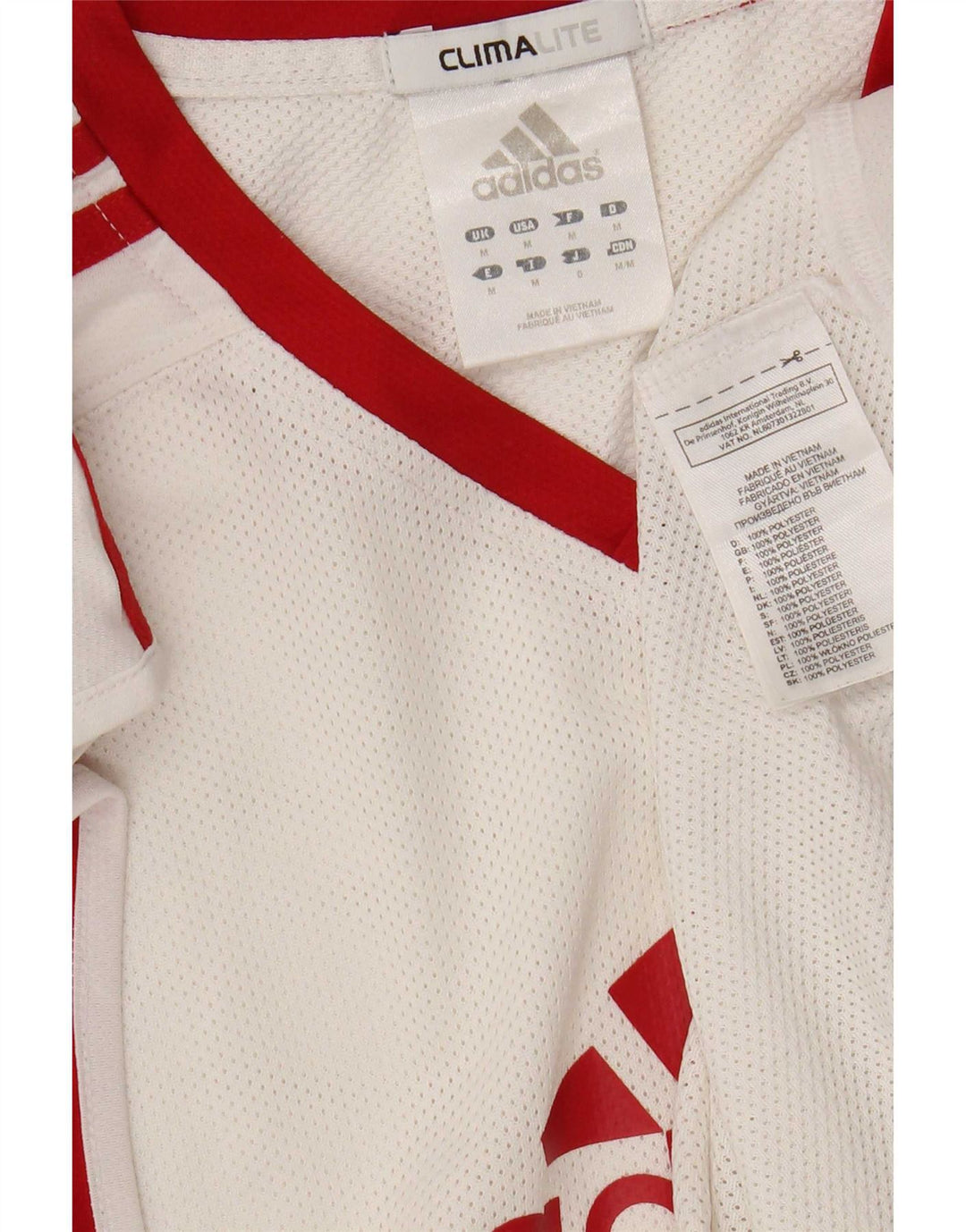 Adidas Hombre Climalite Graphic Vest Top Medio Blanco Colorblock Poliéster