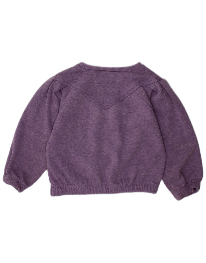 Benetton Sudadera De Niña Jumper 2-3 Años Morado Poliéster Moteado