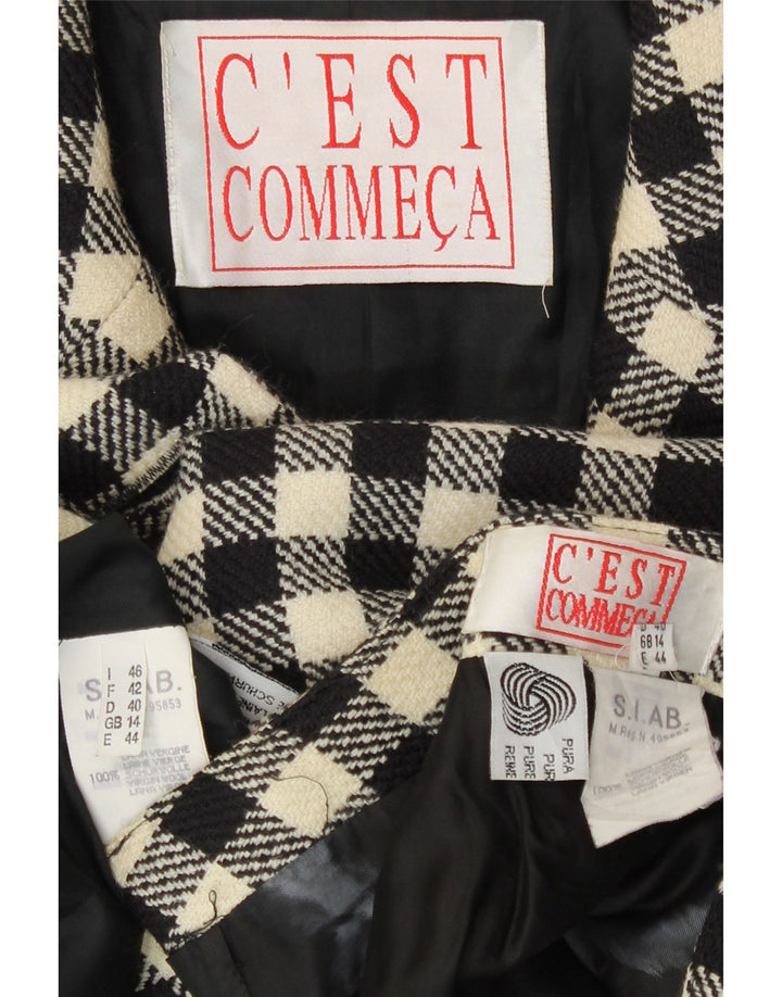 C'EST COMMECA Conjunto de falda de 2 piezas para mujer UK 14 Medium W30 Black Gingham